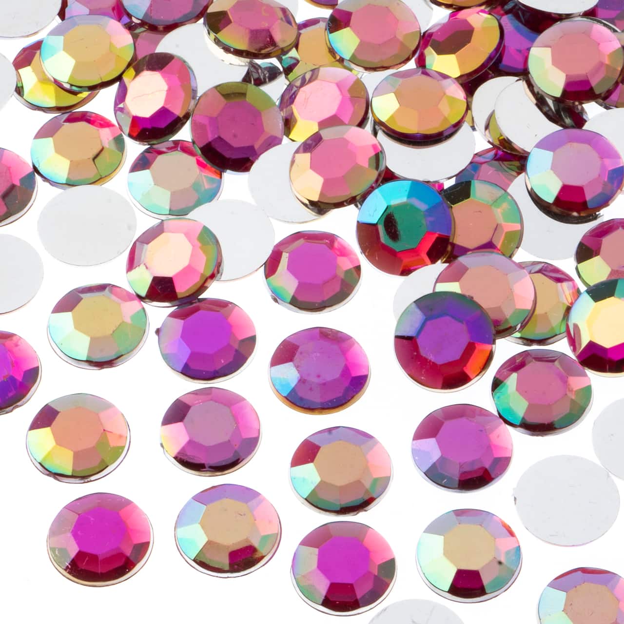 John Bead 12mm Acrylic Round Flat Back Rhinestones, 400ct.